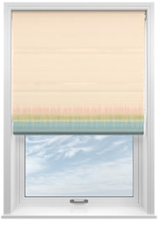 Petal & Block Monsoon Mist, Dhara - Roman Blind